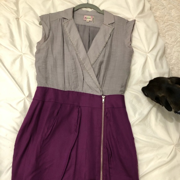 Unique Grey and Purple Boutique Dress - Picture 2 of 13